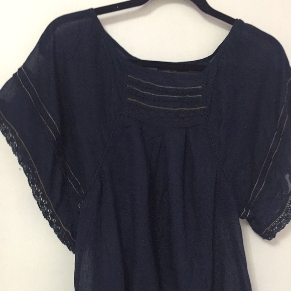 Jessica Simpson Navy Blue Boho Top 2for$10 - Picture 3 of 12